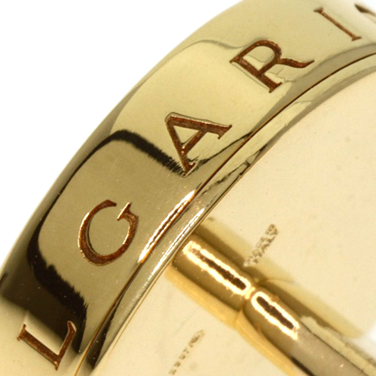 BVLGARI Optical White Shell cuffs K18 Yellow Gold mens [Used]