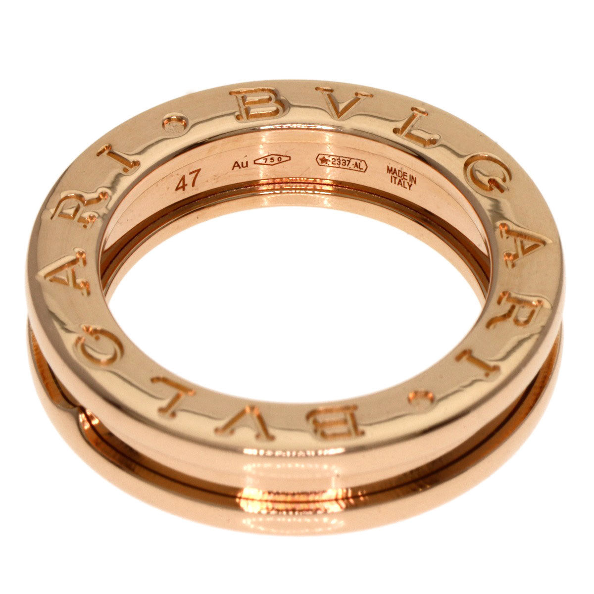 BVLGARI B.zero1 1 Band #47 Ring K18 Pink Gold Ladies [Used]