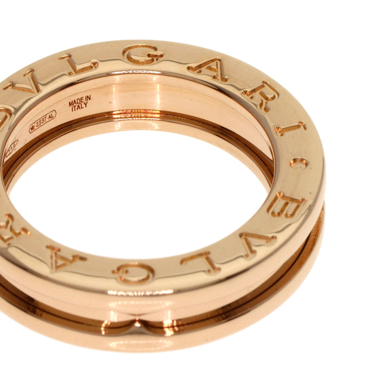 BVLGARI B.zero1 1 Band #47 Ring K18 Pink Gold Ladies [Used]