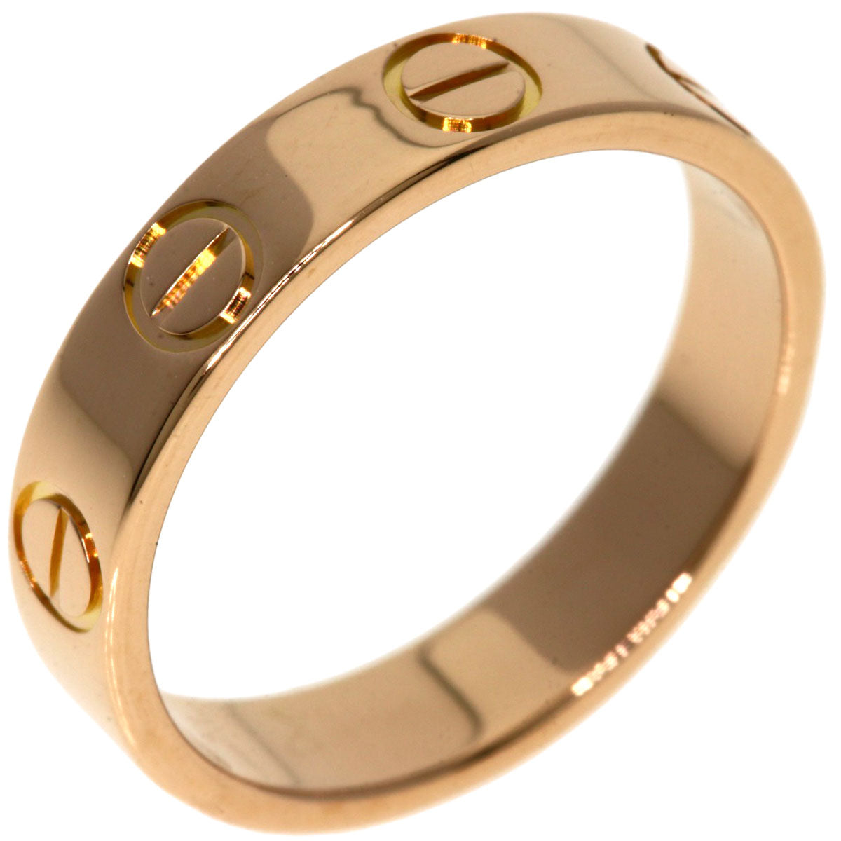 CARTIER Mini love ring #45 Ring K18 Pink Gold Ladies [Used]