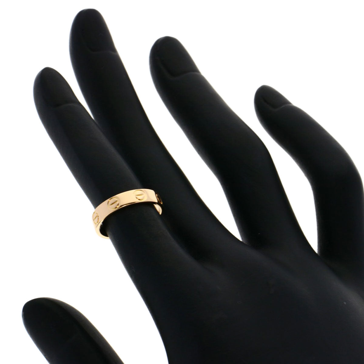 CARTIER Mini love ring #45 Ring K18 Pink Gold Ladies [Used]