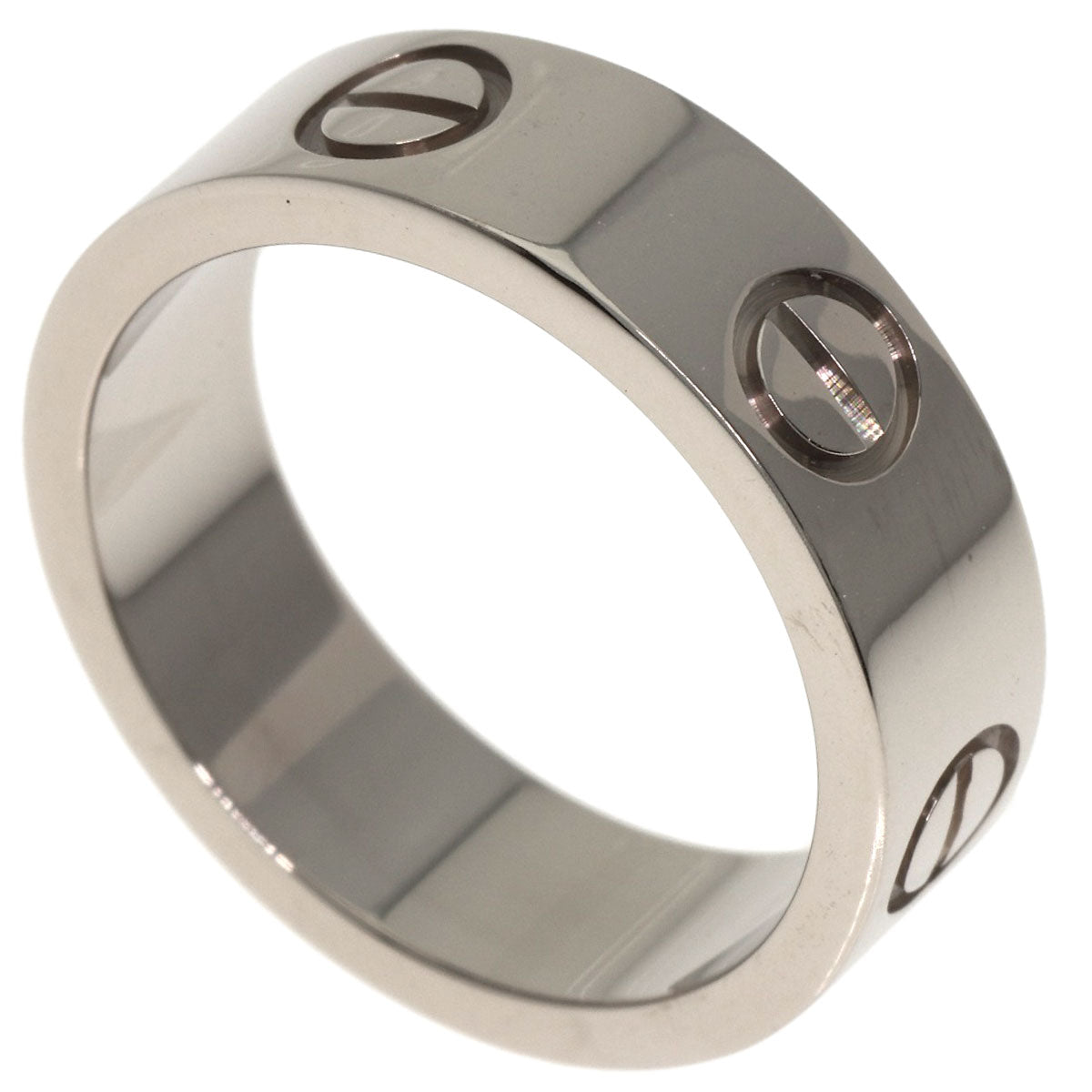 CARTIER love ring #50 Ring K18 White Gold Ladies [Used]