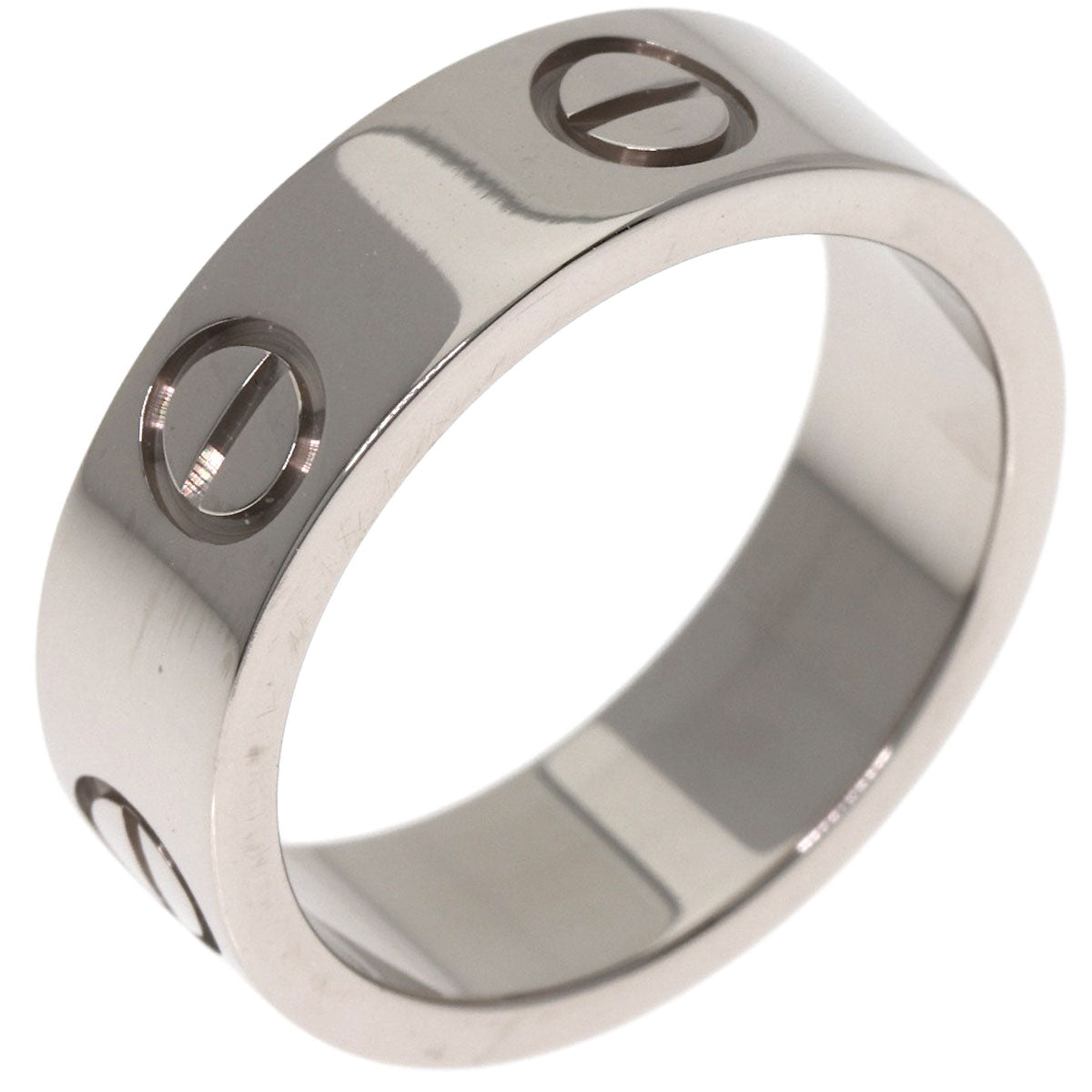 CARTIER love ring #50 Ring K18 White Gold Ladies [Used]