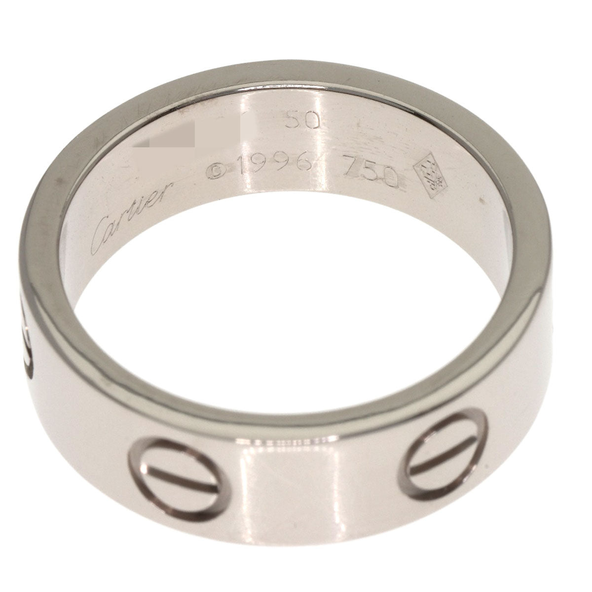 CARTIER love ring #50 Ring K18 White Gold Ladies [Used]