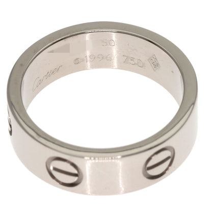 CARTIER love ring #50 Ring K18 White Gold Ladies [Used]