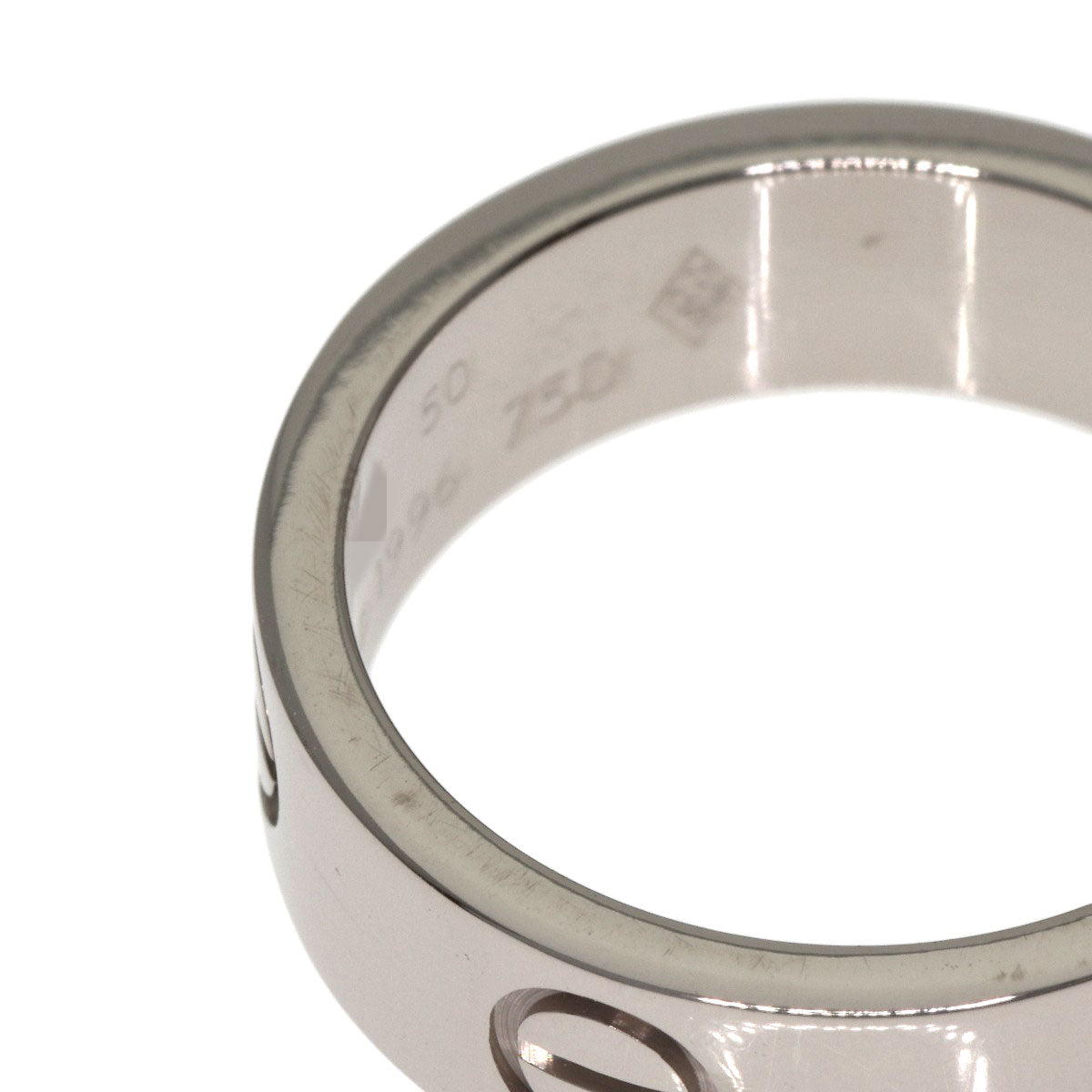 CARTIER love ring #50 Ring K18 White Gold Ladies [Used]