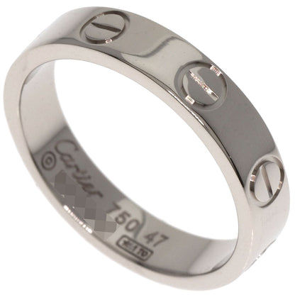 CARTIER Mini love ring # 47 Ring K18 White Gold Ladies [Used]