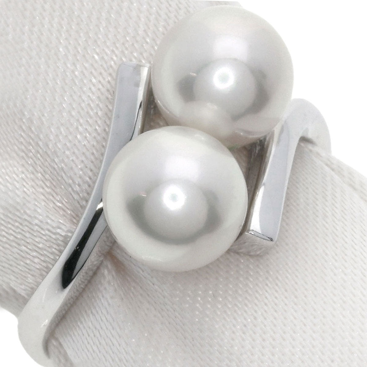 MIKIMOTO Pearl Pearl Ring K14 White Gold Ladies [Used]
