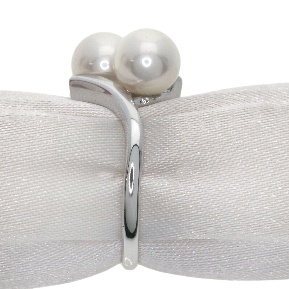 MIKIMOTO Pearl Pearl Ring K14 White Gold Ladies [Used]