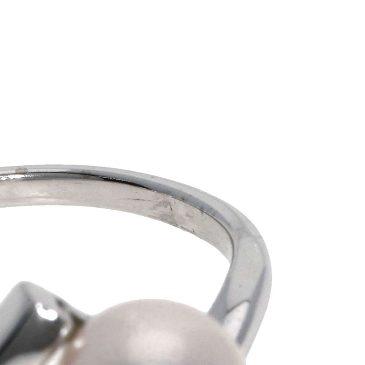 MIKIMOTO Pearl Pearl Ring K14 White Gold Ladies [Used]