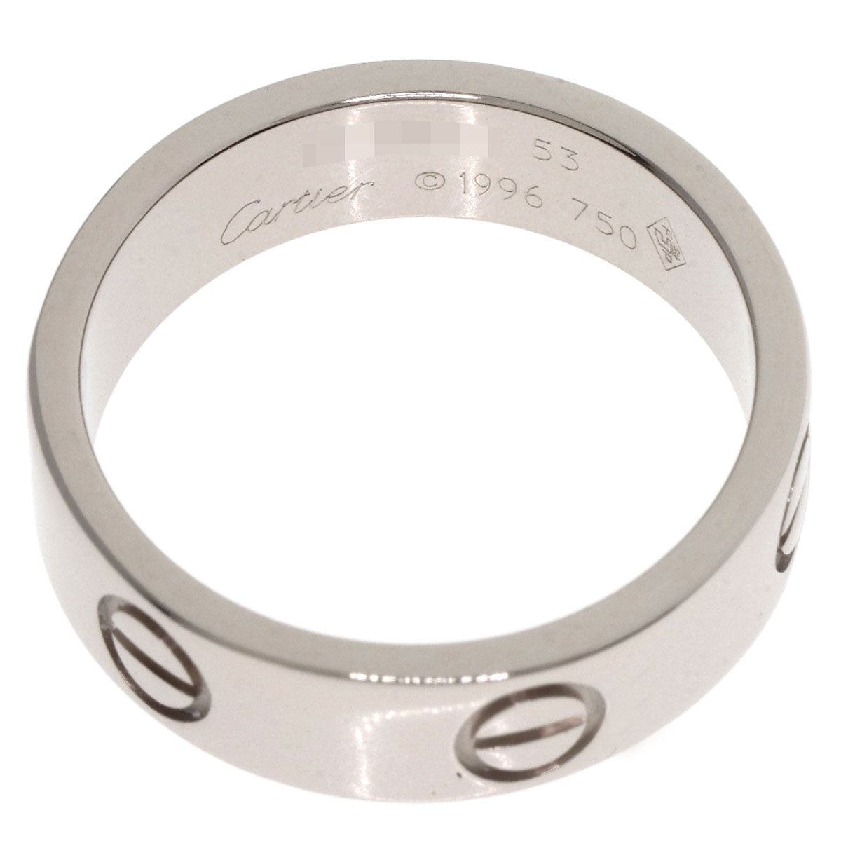 CARTIER love ring #53 Ring K18 White Gold Ladies [Used]