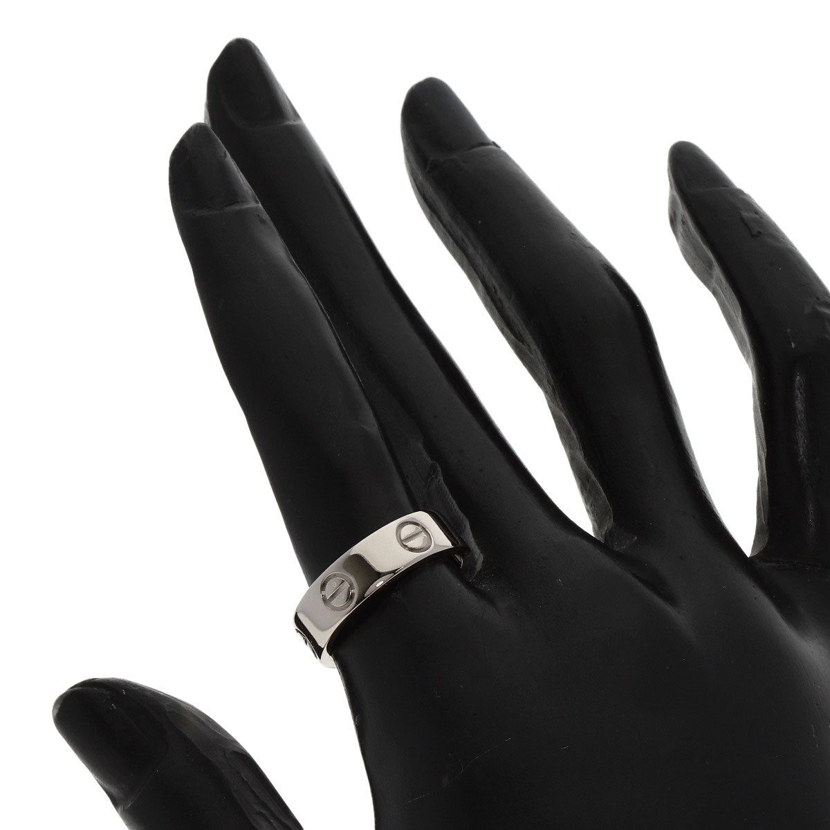 CARTIER love ring #53 Ring K18 White Gold Ladies [Used]