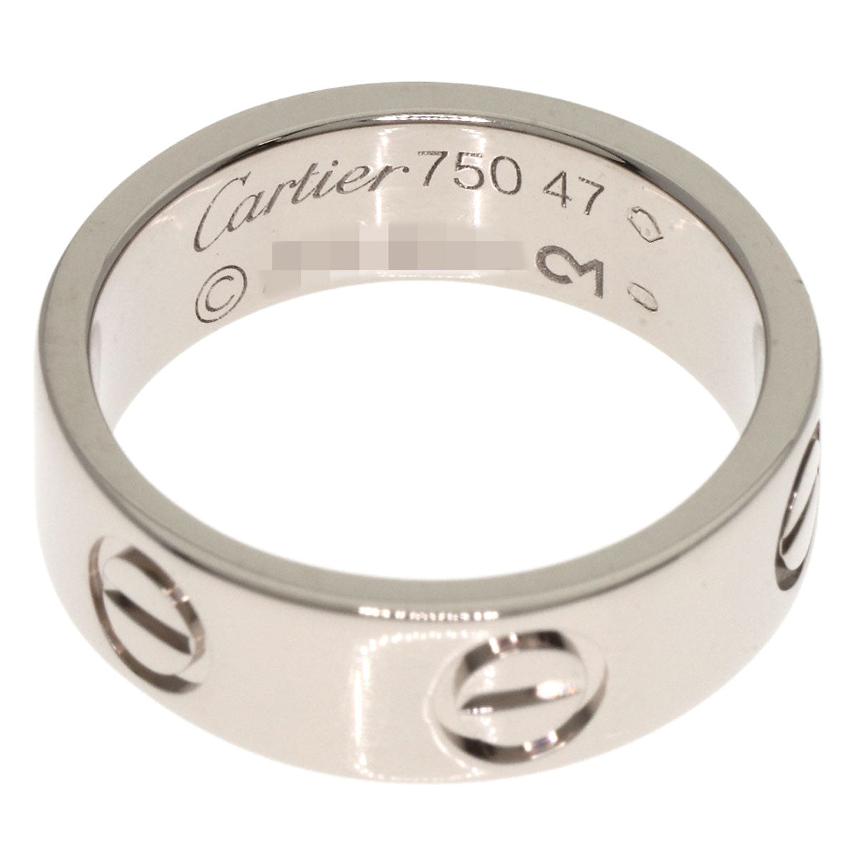CARTIER love ring #47 Ring K18 White Gold Ladies [Used]