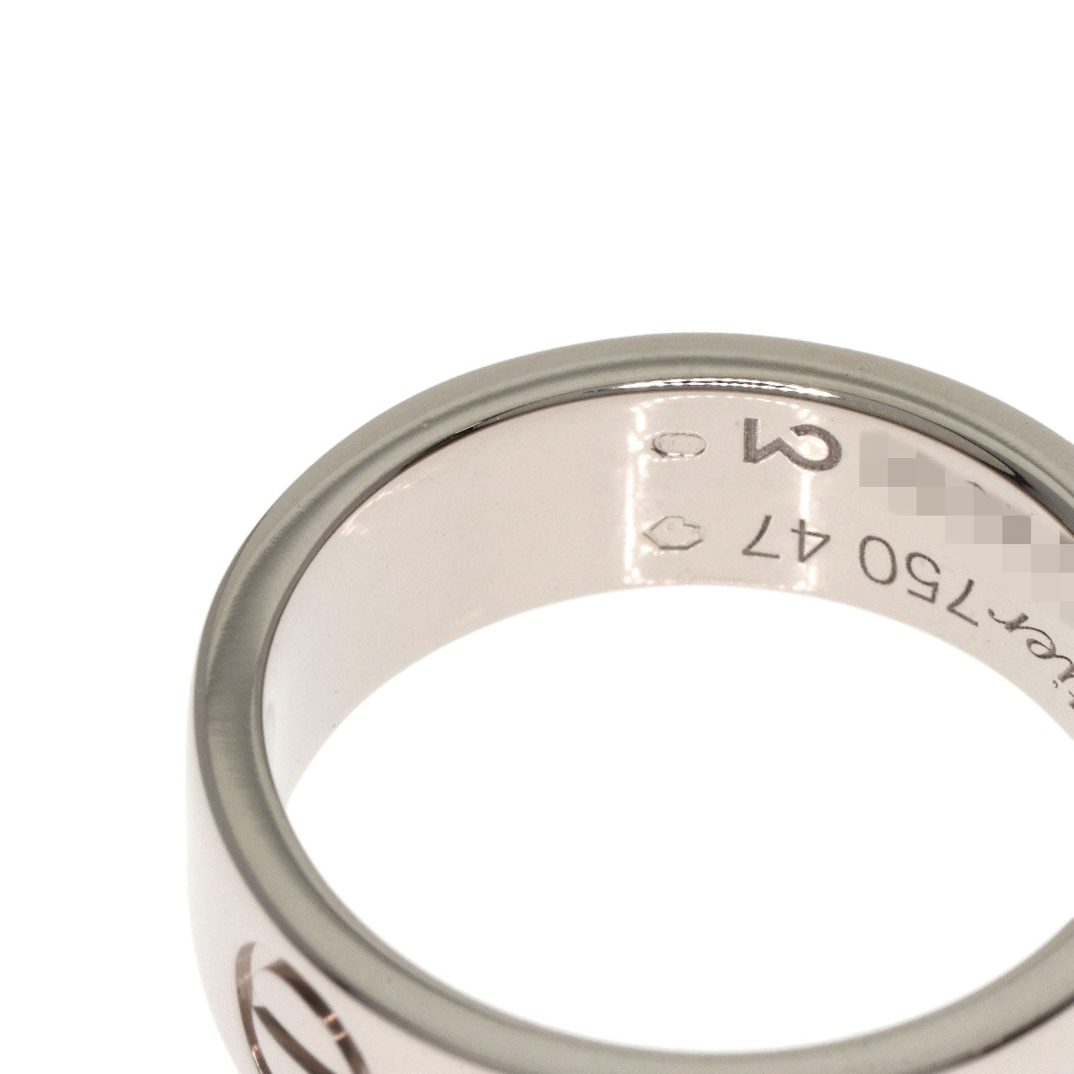 CARTIER love ring #47 Ring K18 White Gold Ladies [Used]