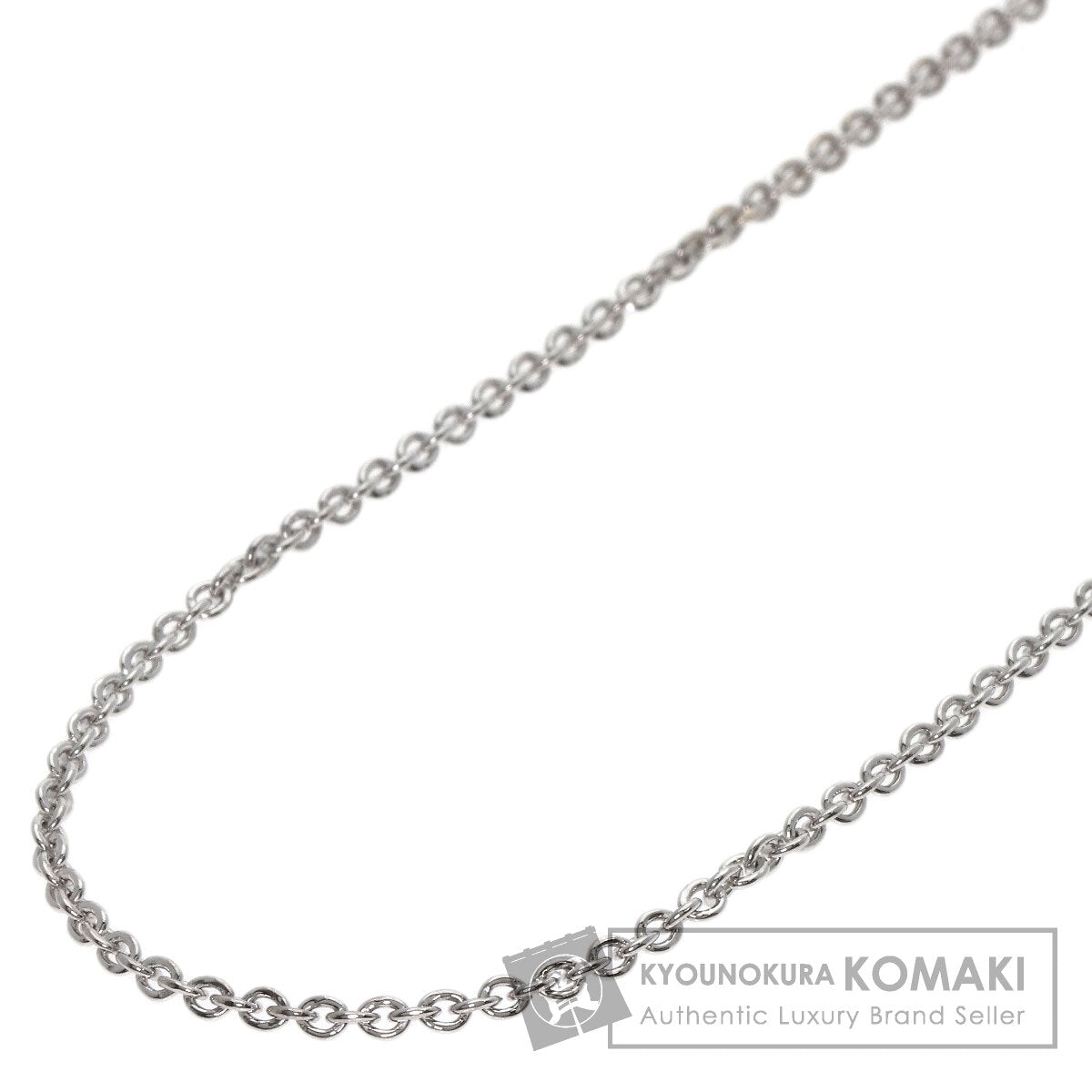 BVLGARI   Chain 15.7" Necklace  K18 White Gold Ladies [Used]