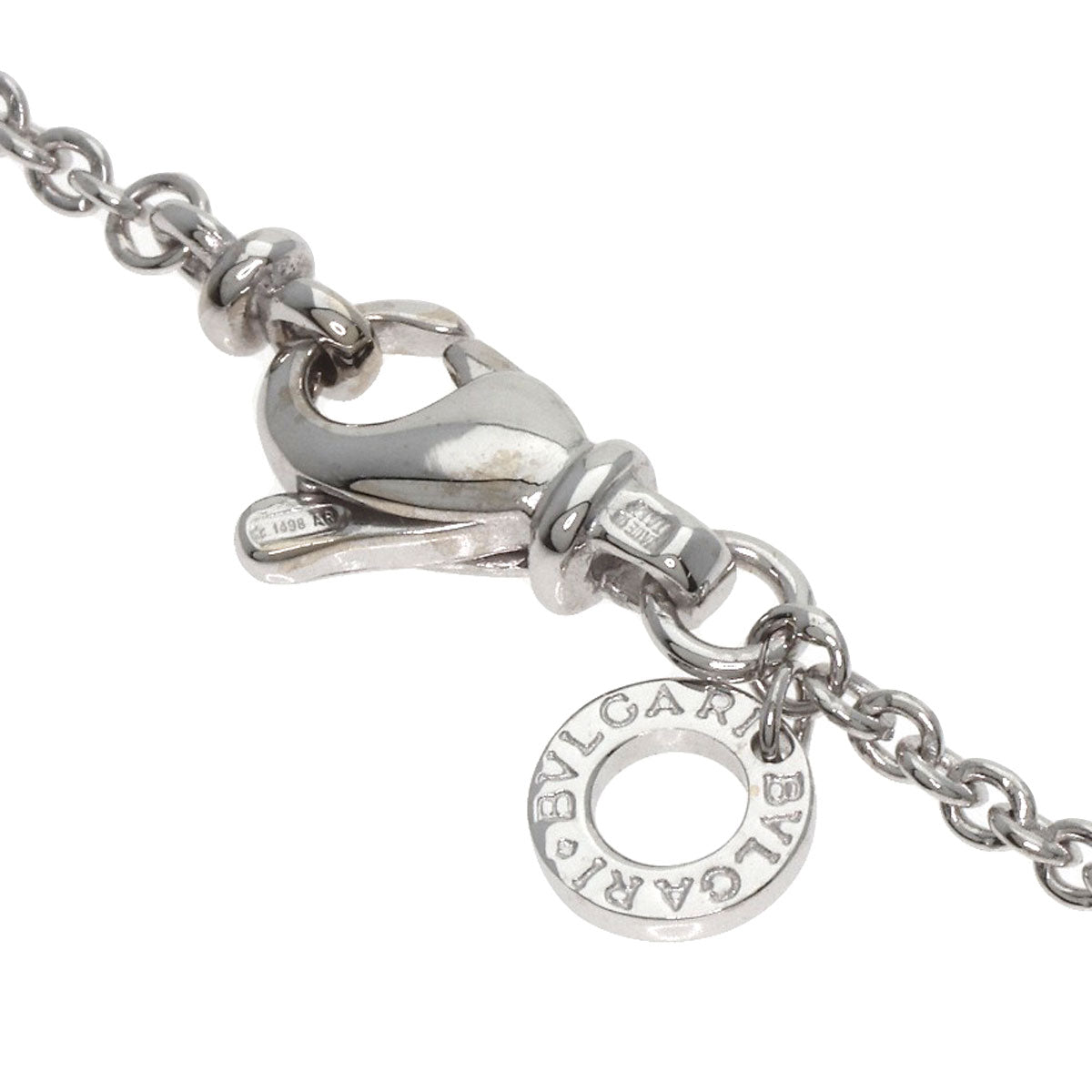 BVLGARI   Chain 15.7" Necklace  K18 White Gold Ladies [Used]