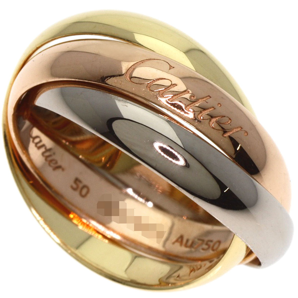 CARTIER   Trinity Ring #50 Current Ring  K18 Yellow Gold 18K Pink GoldLadies [Used]