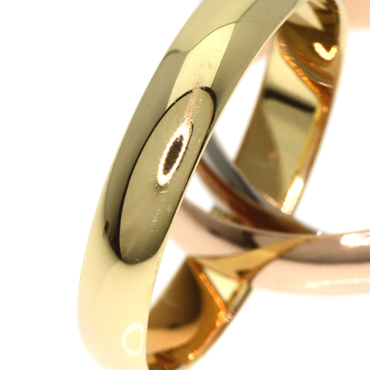 CARTIER   Trinity Ring #50 Current Ring  K18 Yellow Gold 18K Pink GoldLadies [Used]
