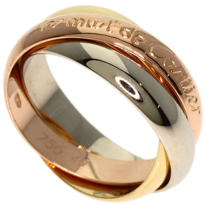 CARTIER Trinity MM #49 Ring K18 Yellow Gold 18K Pink GoldLadies [Used]
