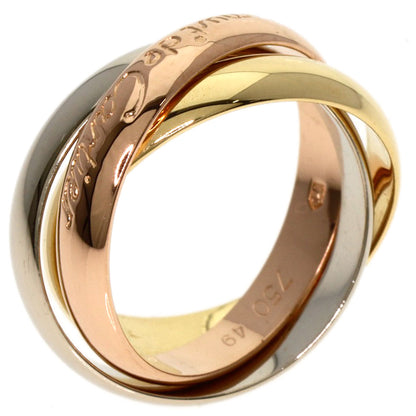 CARTIER Trinity MM #49 Ring K18 Yellow Gold 18K Pink GoldLadies [Used]