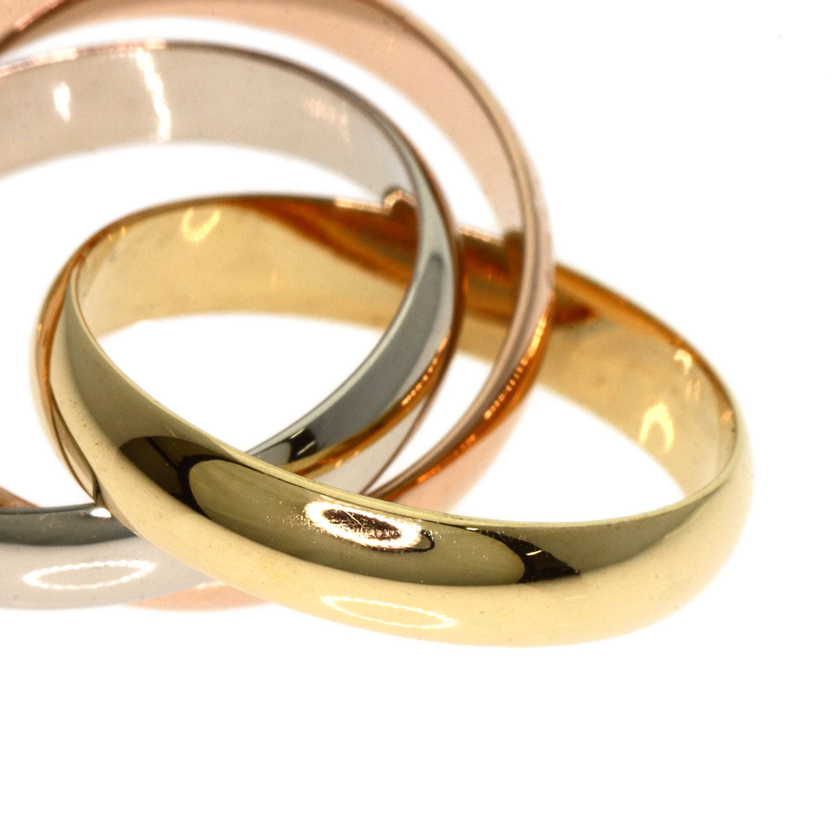 CARTIER Trinity MM #49 Ring K18 Yellow Gold 18K Pink GoldLadies [Used]