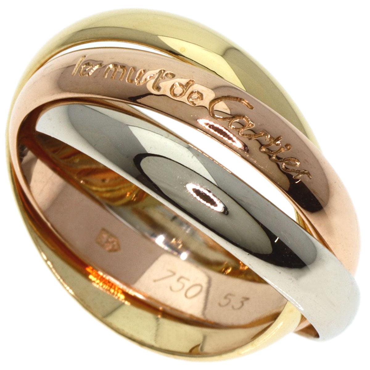 CARTIER   Trinity #53 Ring  K18 Yellow Gold 18K Pink GoldLadies [Used]