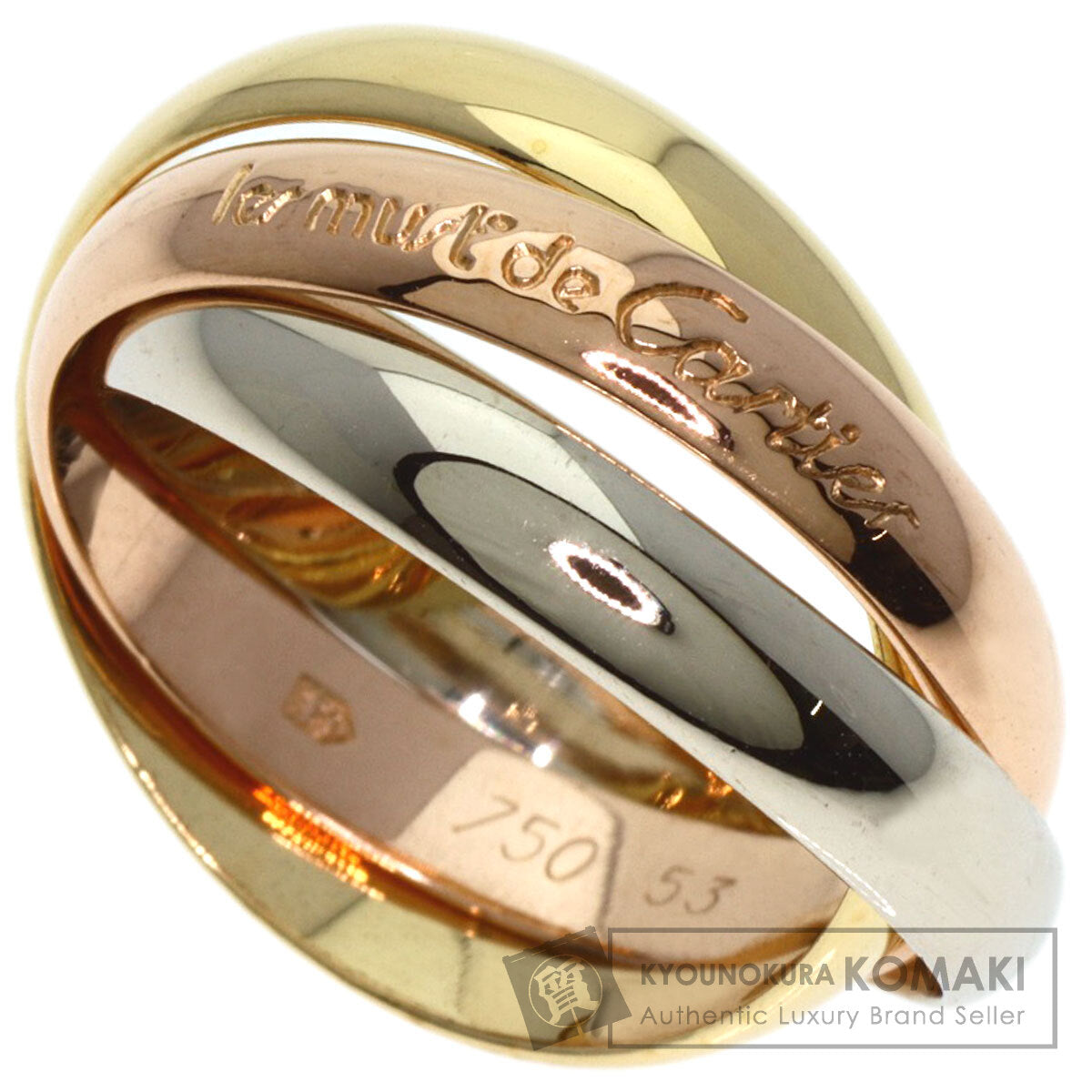 CARTIER   Trinity #53 Ring  K18 Yellow Gold 18K Pink GoldLadies [Used]