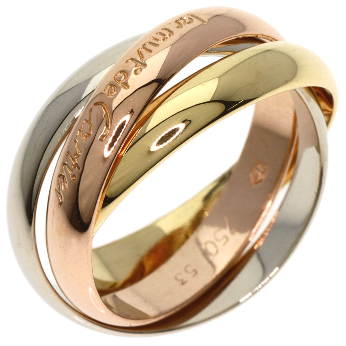 CARTIER   Trinity #53 Ring  K18 Yellow Gold 18K Pink GoldLadies [Used]