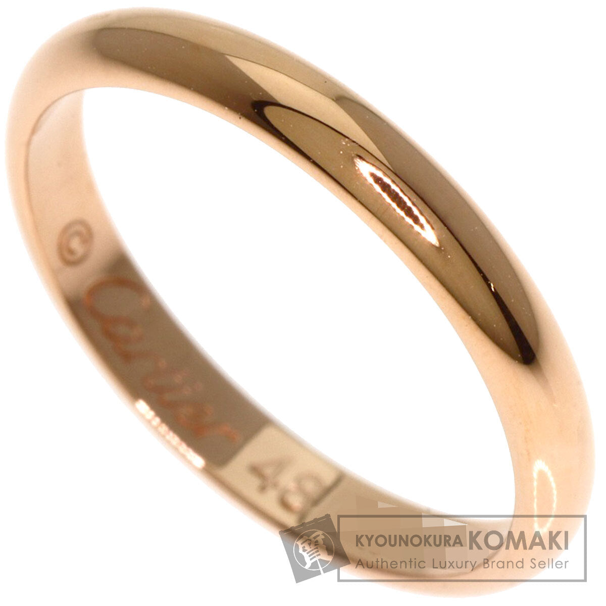 CARTIER Wedding #48 Ring K18 Pink Gold Ladies [Used]