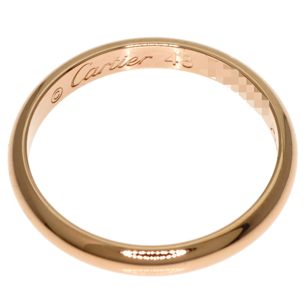 CARTIER Wedding #48 Ring K18 Pink Gold Ladies [Used]