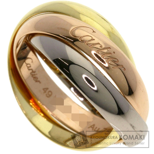 CARTIER Trinity #49 current model Ring K18 Yellow Gold 18K Pink GoldLadies [Used]