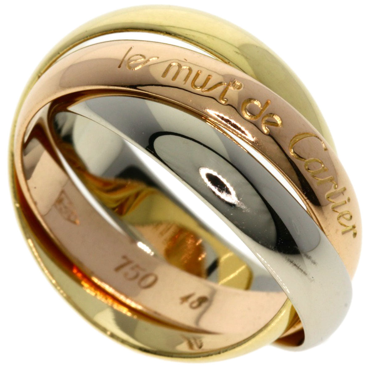 CARTIER Trinity #48 Ring K18 Yellow Gold K18 White GoldLadies [Used]