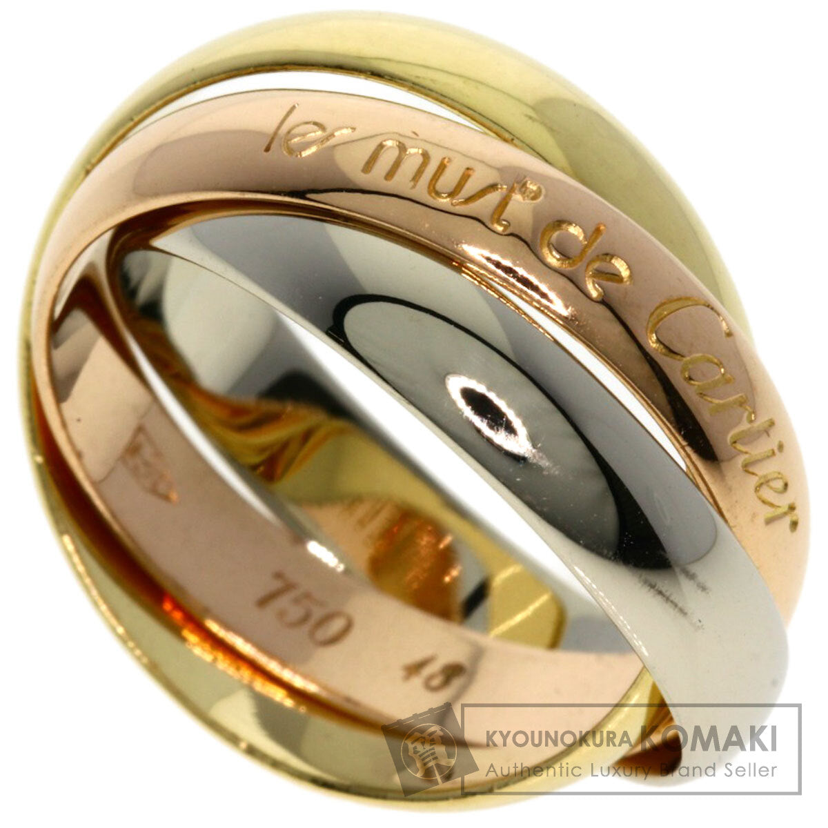 CARTIER Trinity #48 Ring K18 Yellow Gold K18 White GoldLadies [Used]