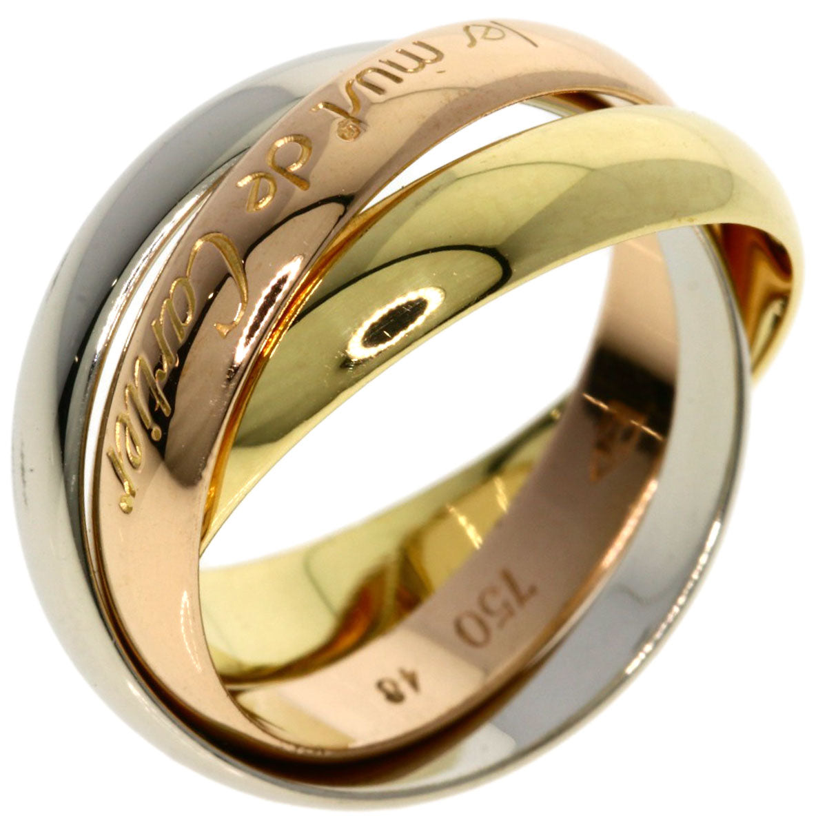 CARTIER Trinity #48 Ring K18 Yellow Gold K18 White GoldLadies [Used]