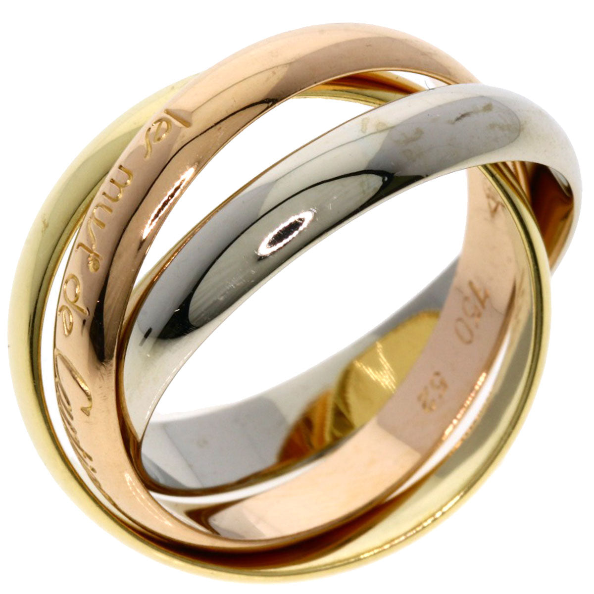 CARTIER   Trinity #52 Ring  K18 Yellow Gold K18 White GoldLadies [Used]