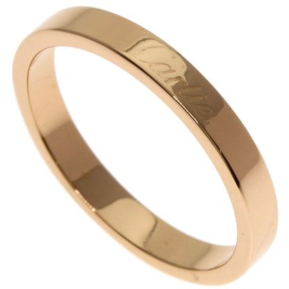 CARTIER Flat Band #58 Ring K18 Pink Gold Ladies [Used]