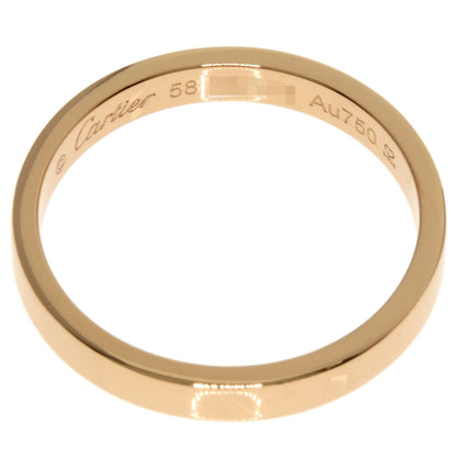 CARTIER Flat Band #58 Ring K18 Pink Gold Ladies [Used]