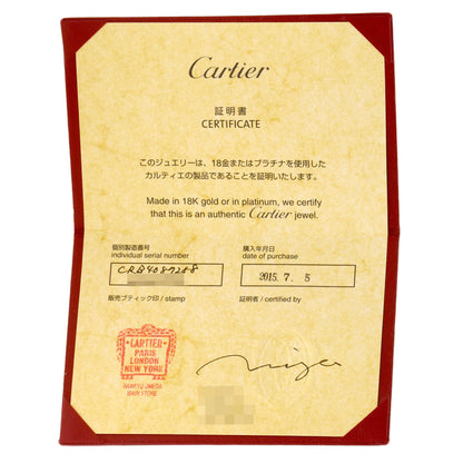 CARTIER Flat Band #58 Ring K18 Pink Gold Ladies [Used]