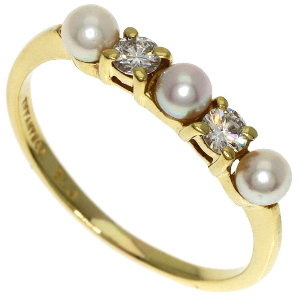 TIFFANY&Co. Diamond Pearl Pearl Ring K18 Yellow Gold Ladies [Used]