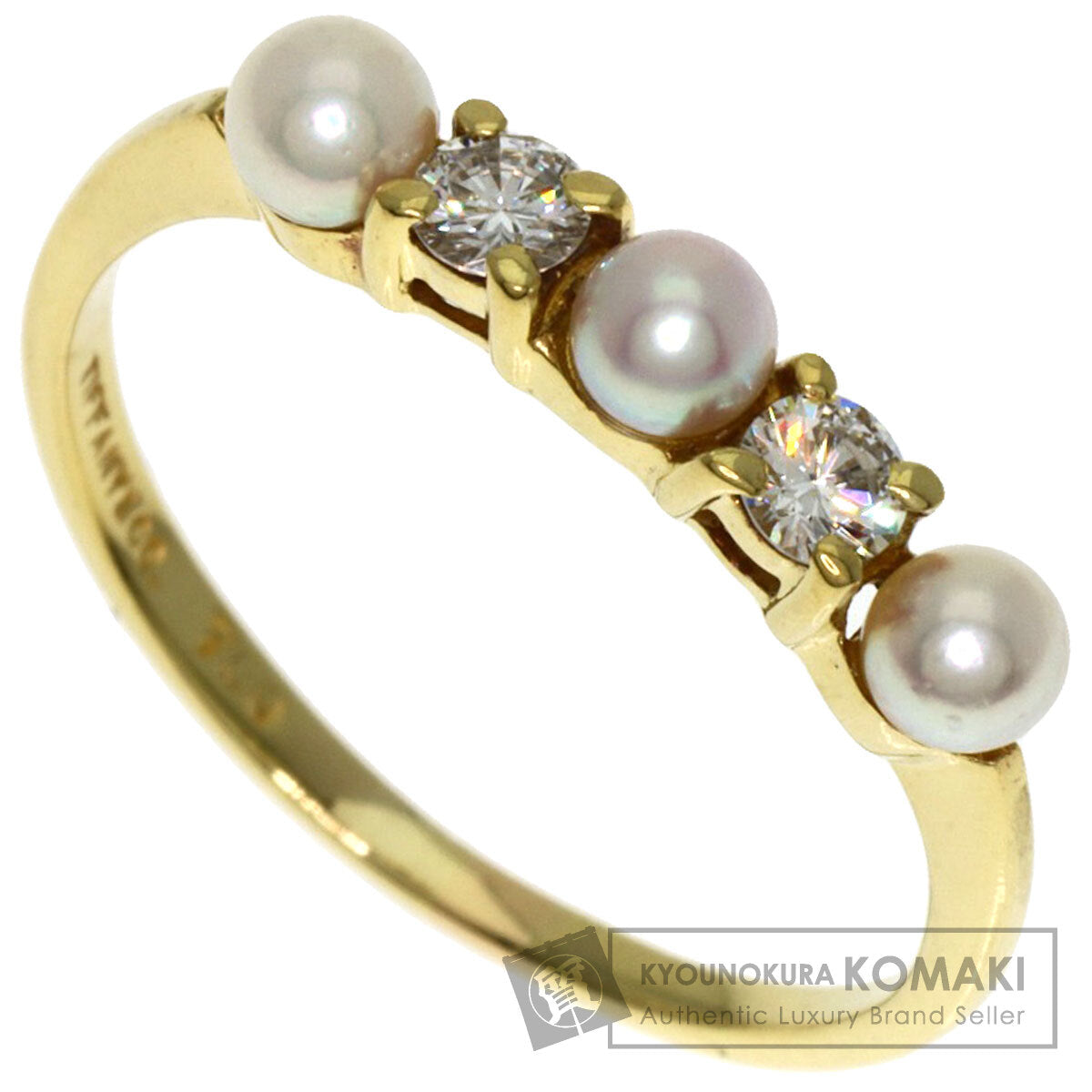 TIFFANY&Co. Diamond Pearl Pearl Ring K18 Yellow Gold Ladies [Used]