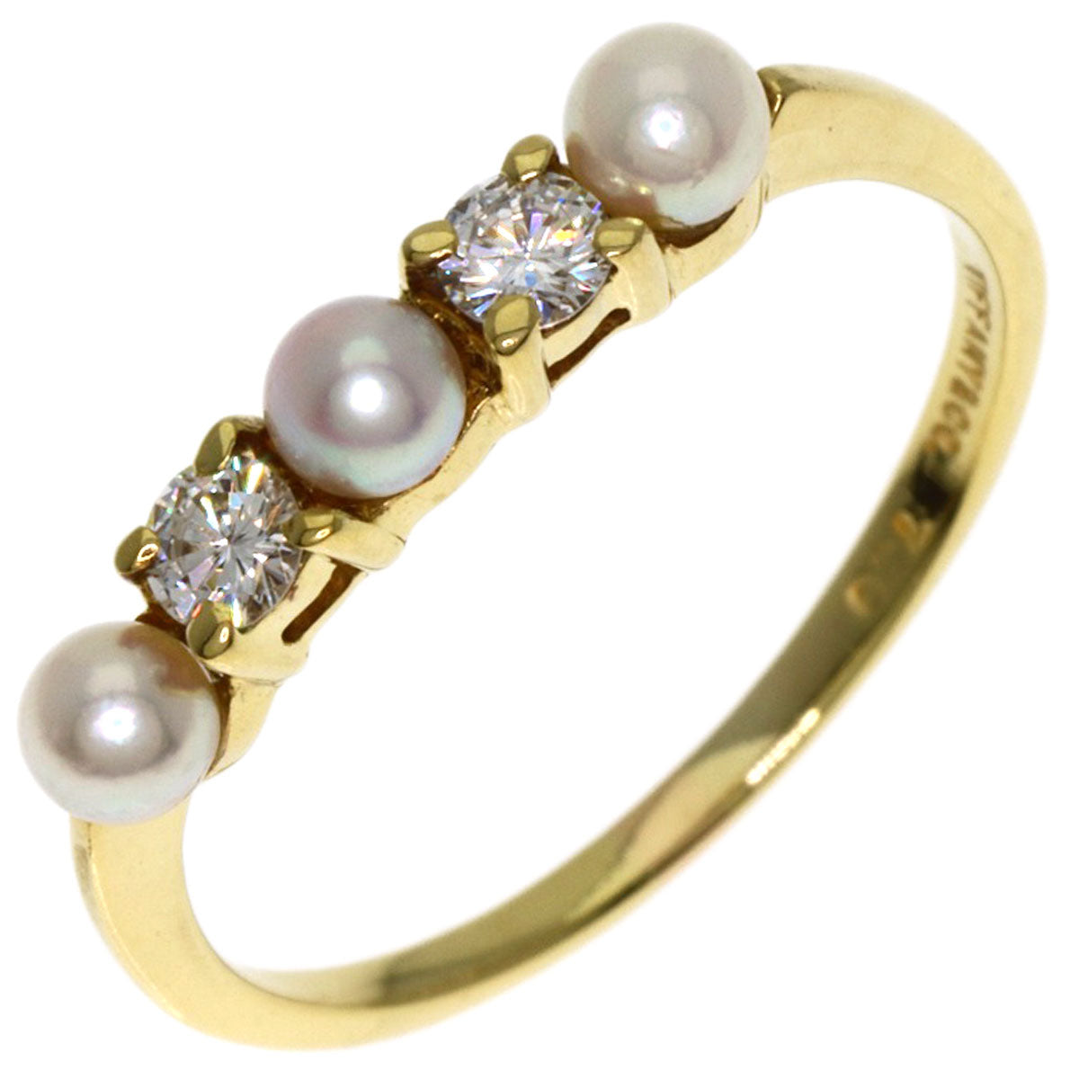 TIFFANY&Co. Diamond Pearl Pearl Ring K18 Yellow Gold Ladies [Used]