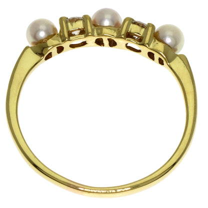 TIFFANY&Co. Diamond Pearl Pearl Ring K18 Yellow Gold Ladies [Used]