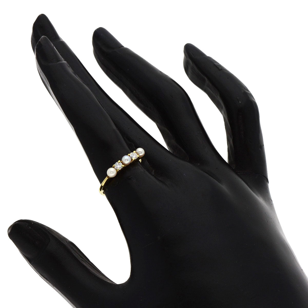TIFFANY&Co. Diamond Pearl Pearl Ring K18 Yellow Gold Ladies [Used]