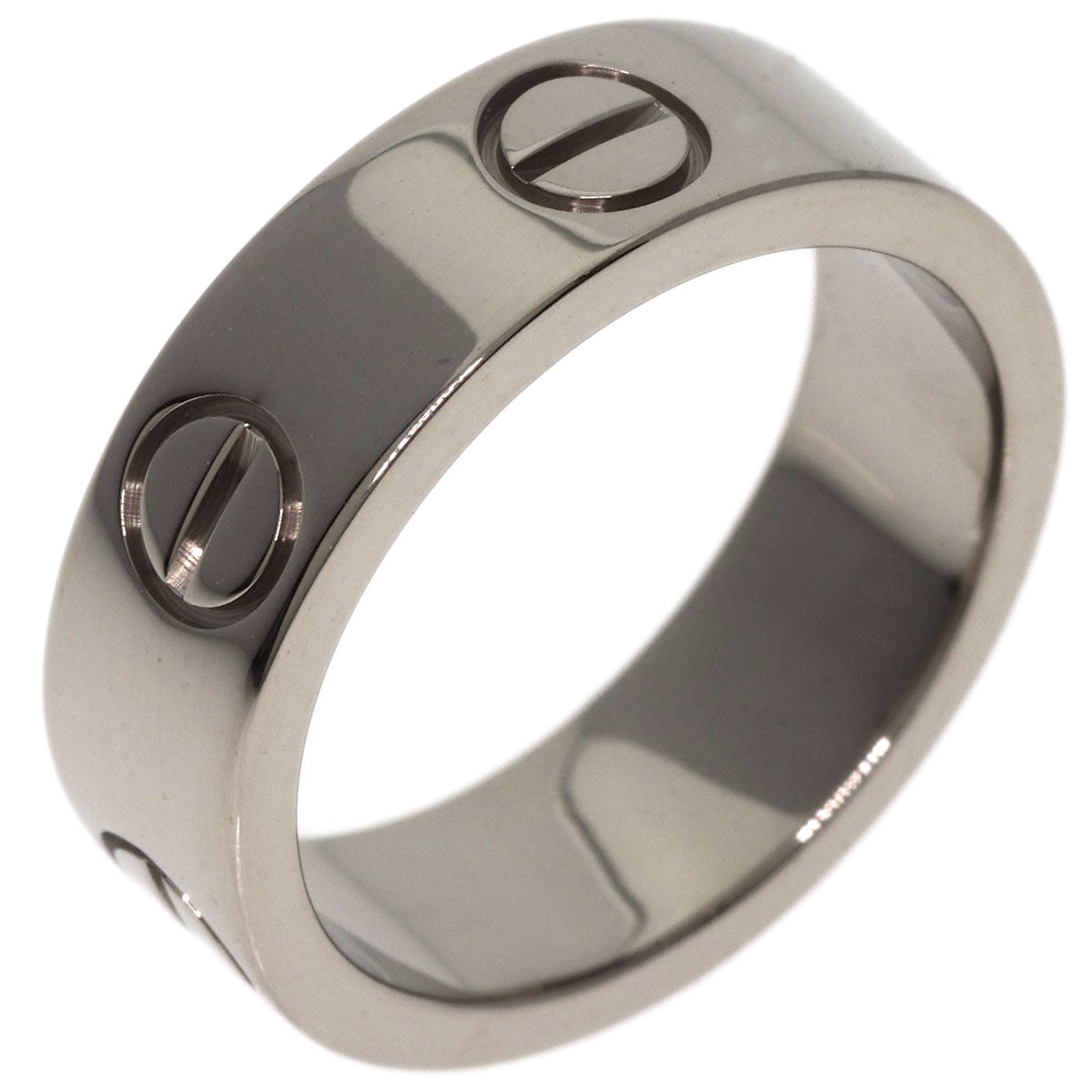 CARTIER love ring #49 Ring K18 White Gold Ladies [Used]