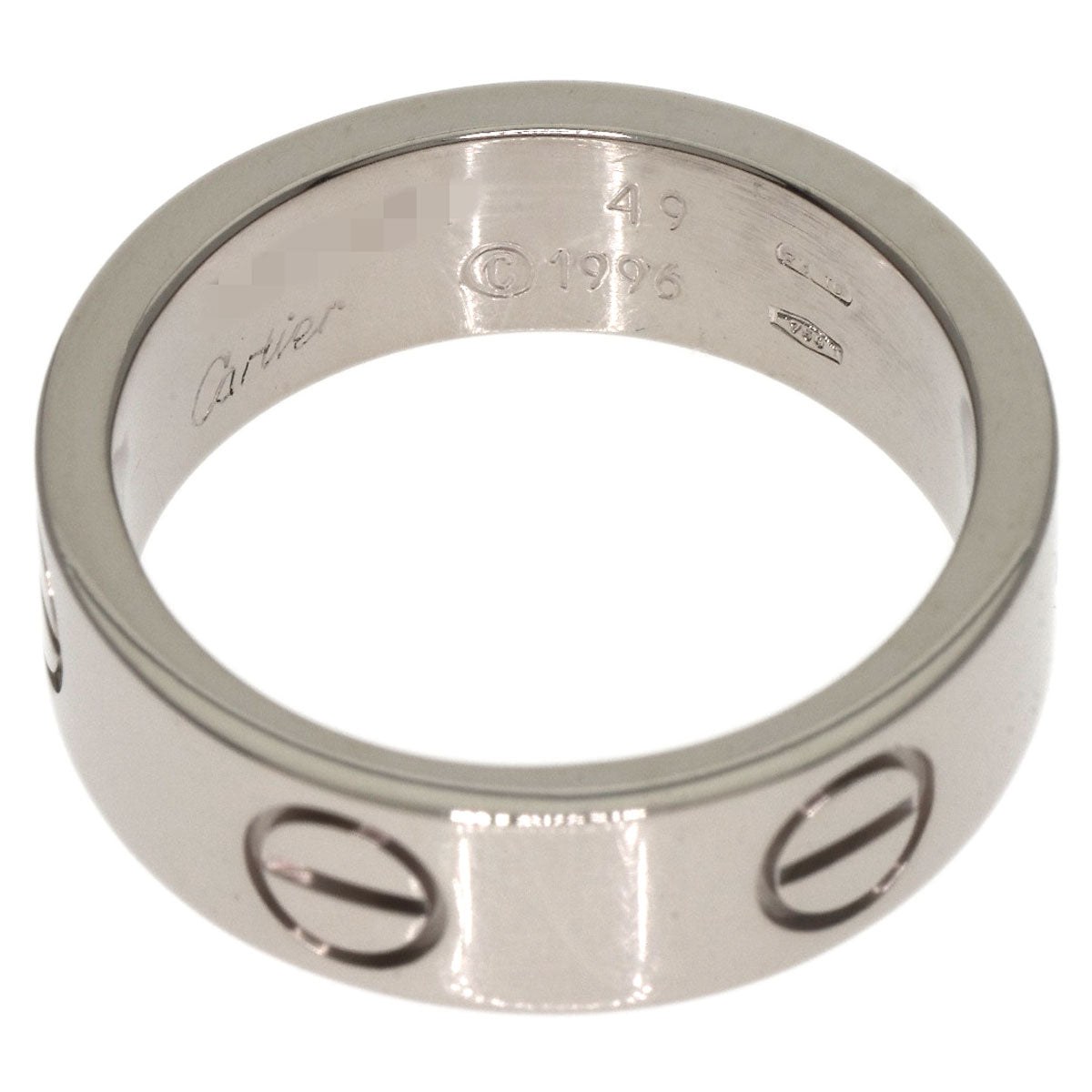 CARTIER love ring #49 Ring K18 White Gold Ladies [Used]