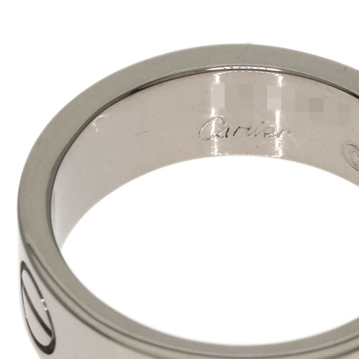 CARTIER love ring #49 Ring K18 White Gold Ladies [Used]