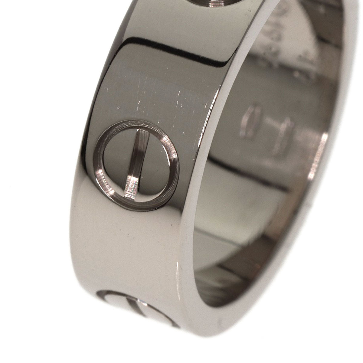 CARTIER love ring #49 Ring K18 White Gold Ladies [Used]