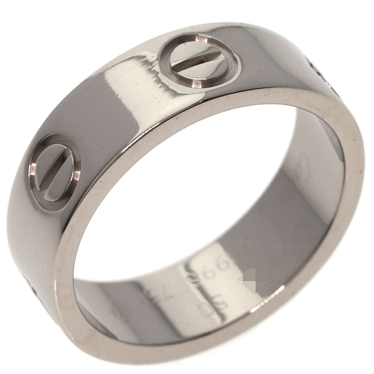 CARTIER love ring #50 Ring K18 White Gold Ladies [Used]