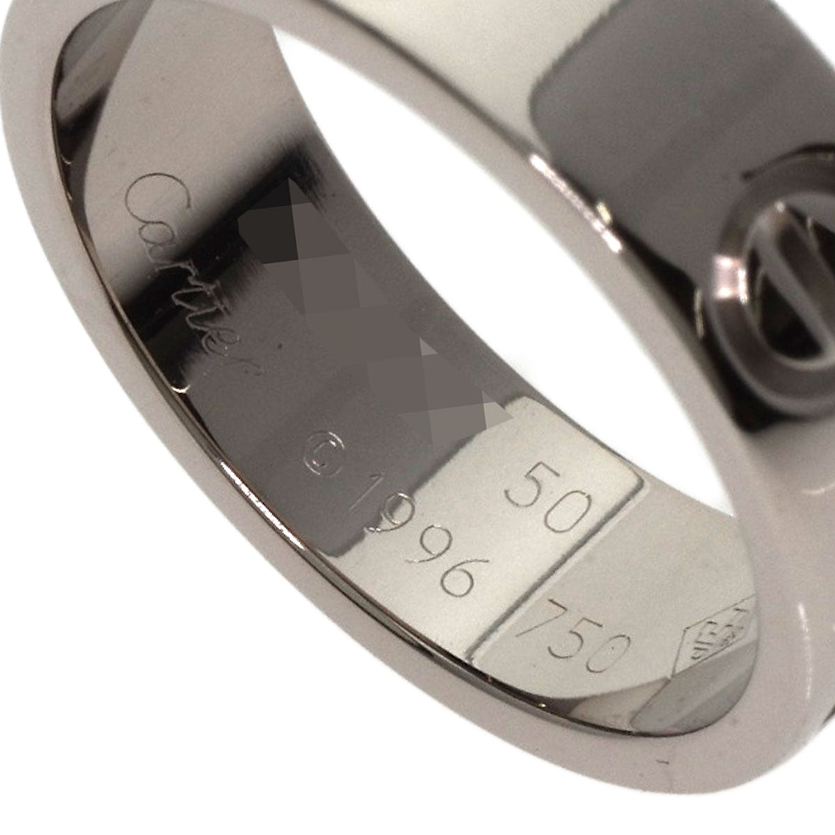 CARTIER love ring #50 Ring K18 White Gold Ladies [Used]