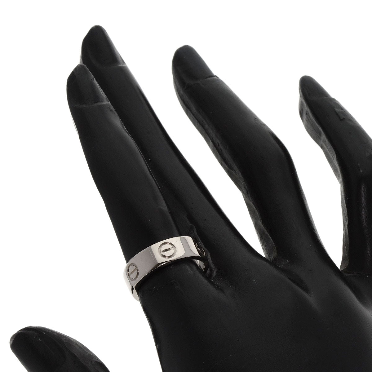 CARTIER love ring #50 Ring K18 White Gold Ladies [Used]